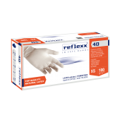 Одноразовые перчатки латексные 24 см. Reflexx R40-XL. 5,4 гр. Толщина 0,09 мм. XL