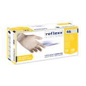 Одноразовые перчатки латексные 24 см. Reflexx R46-L. 5 гр. Толщина 0,1 мм. L